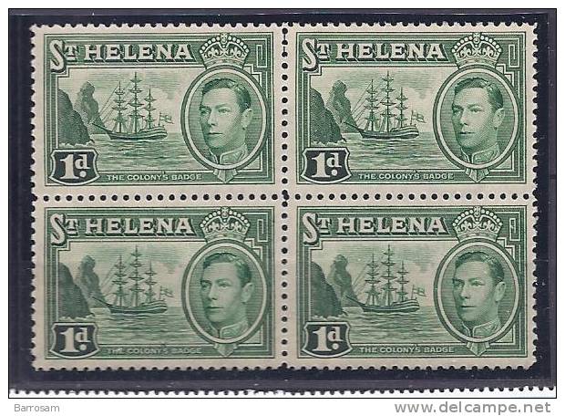 St.Helena1938-41:Scott119(Yvert)mnh* * Block Of 4 - Saint Helena Island