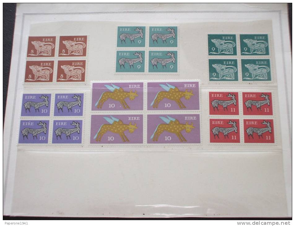 IRLANDA - 1976 PITTORICA 6 Valori, In Quartine(blocks Of Four)  - NUOVI(++)-TEMATICHE - Unused Stamps