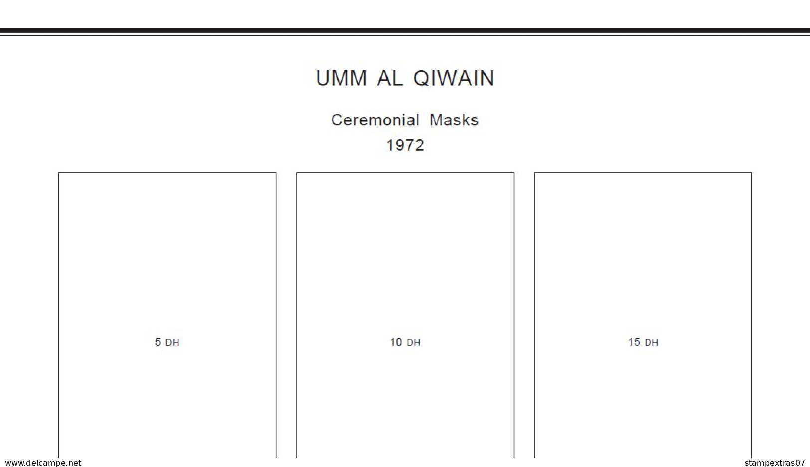 UMM AL QIWAIN STAMP ALBUM PAGES 1964-1972 (134 pages)