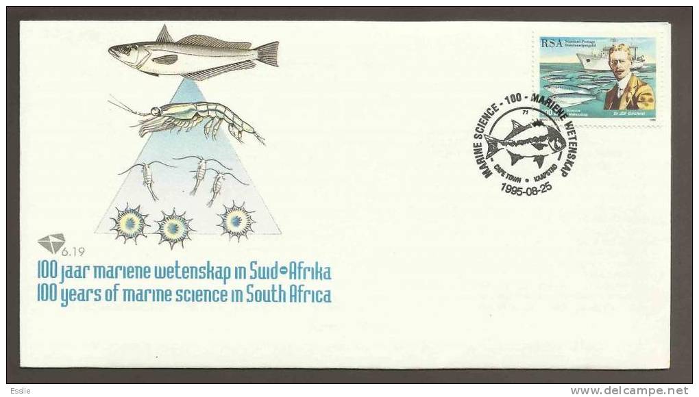 South Africa FDC 6.19 - 1995 - 100 Years Of Marine Science In South Africa, Ship, Dr. JDF Gilchrist - Briefe U. Dokumente