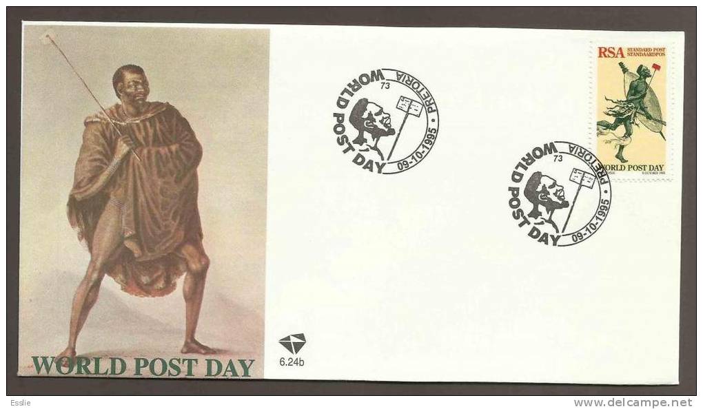 South Africa FDC 1995 6.24b World Post Day - Briefe U. Dokumente