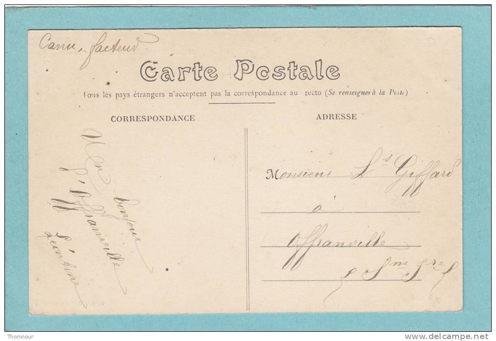 76  -  OFFRANVILLE.  -  Rue De La Poste *** Canu  Facteur ***   -  1905  -  TRES BELLE CARTE ANIMEE  - - Offranville