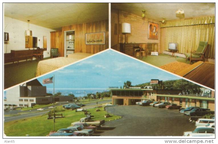 Duluth MN Minnesota, Buena Vista Motel Lodging, Restaurant, Interior Views Decor, C1960s/70s Vintage Postcard - Duluth