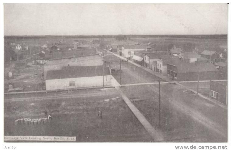 North Revillo SD South Dakota, Panoramic View Of Town Main Street, C1910s Vintage Postcard - Other & Unclassified