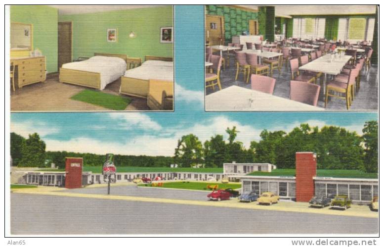 Burnside KY Kentucky, 7 Gables Motel Lodging, C1940s/50s Vintage Linen Postcard - Other & Unclassified