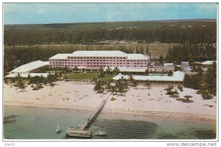 Nassau Bahamas, Emerald Beach Hotel Lodging, C1960s Vintage Postally Used Postcard, Sc# 201 Cover - Bahamas