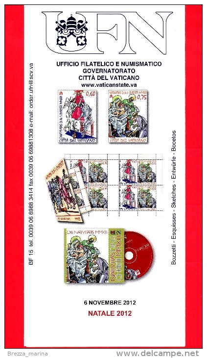 VATICANO - 2012 - Nuovo - Storia Postale - Bollettino Ufficiale - Natale 2012 - BF 15 - Cartas & Documentos