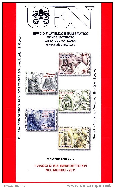 VATICANO - 2012 - Nuovo - Storia Postale - Bollettino Ufficiale - Viaggi Di Benedetto XVI Nel 2011 - BF 14 - Covers & Documents