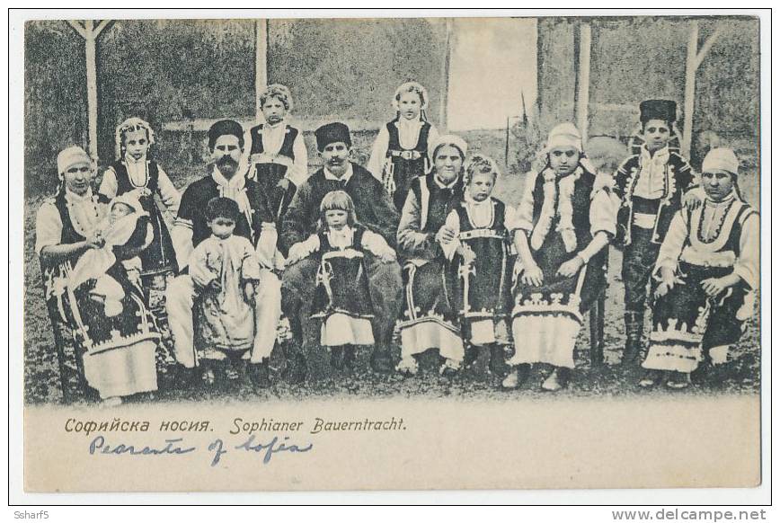 Sophianer Bauerntracht FOLKLORE ANIMEE C. 1910 - Bulgaria