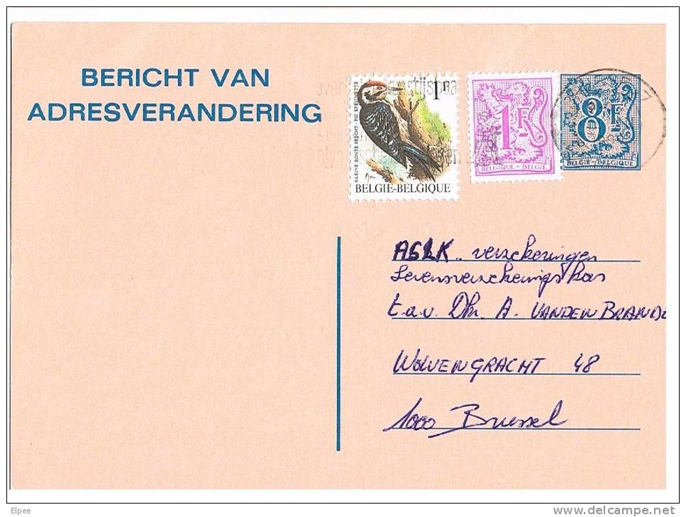 Avis 25N Oblitéré, Avec Timbres Complémentaires - Adreswijziging