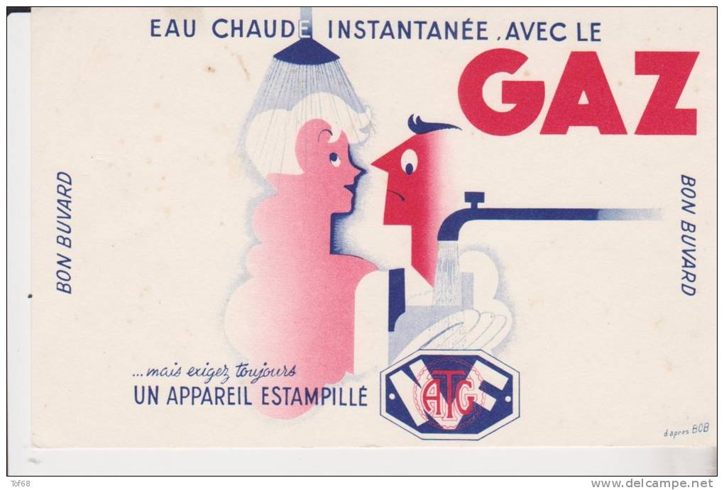 Buvard Eau Chaude Avec Le Gaz - Electricité & Gaz