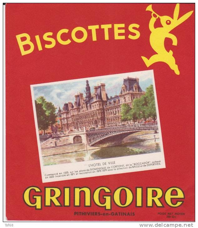 Buvard Biscottes Gringoire Hotel De Ville - Zwieback