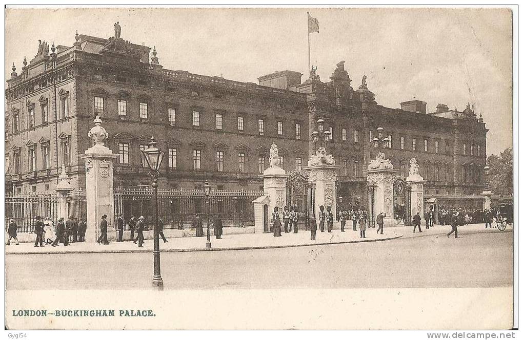 London Buckingham  Palace  Post Card  1907 - Buckingham Palace