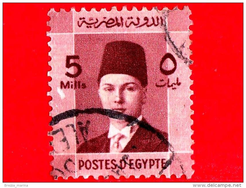 EGITTO - EGYPTE - Usato - 1937 - Reali - Re Farouk - King Farouk - 5 - Gebruikt