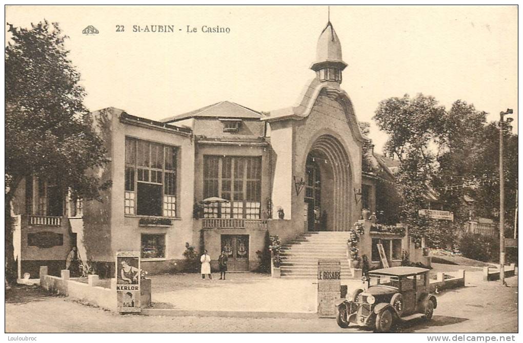 14 SAINT AUBIN LE CASINO AVEC AUTOMOBILE ANCIENNE DEVANT - Saint Aubin