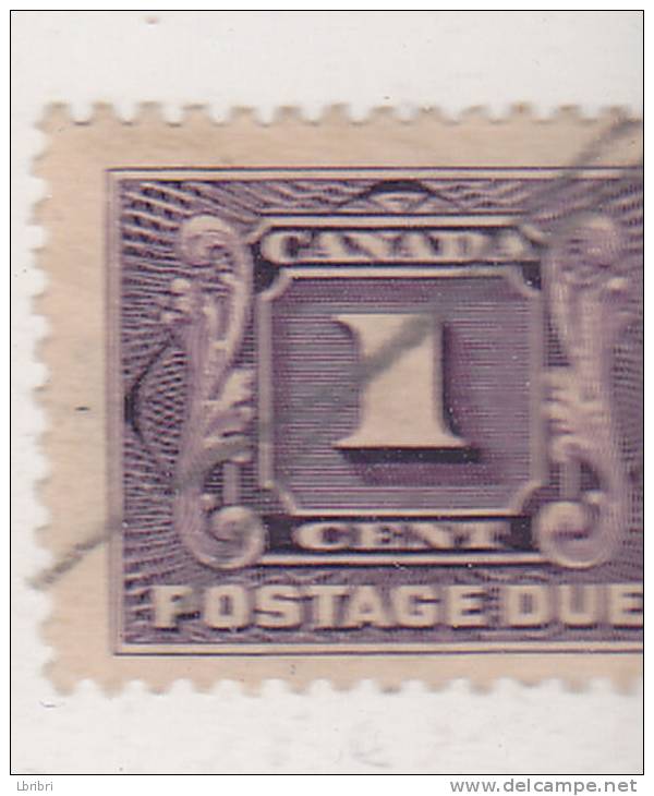 CANADA N°  1 VIOLET TIMBRE TAXE OBL - Gebraucht