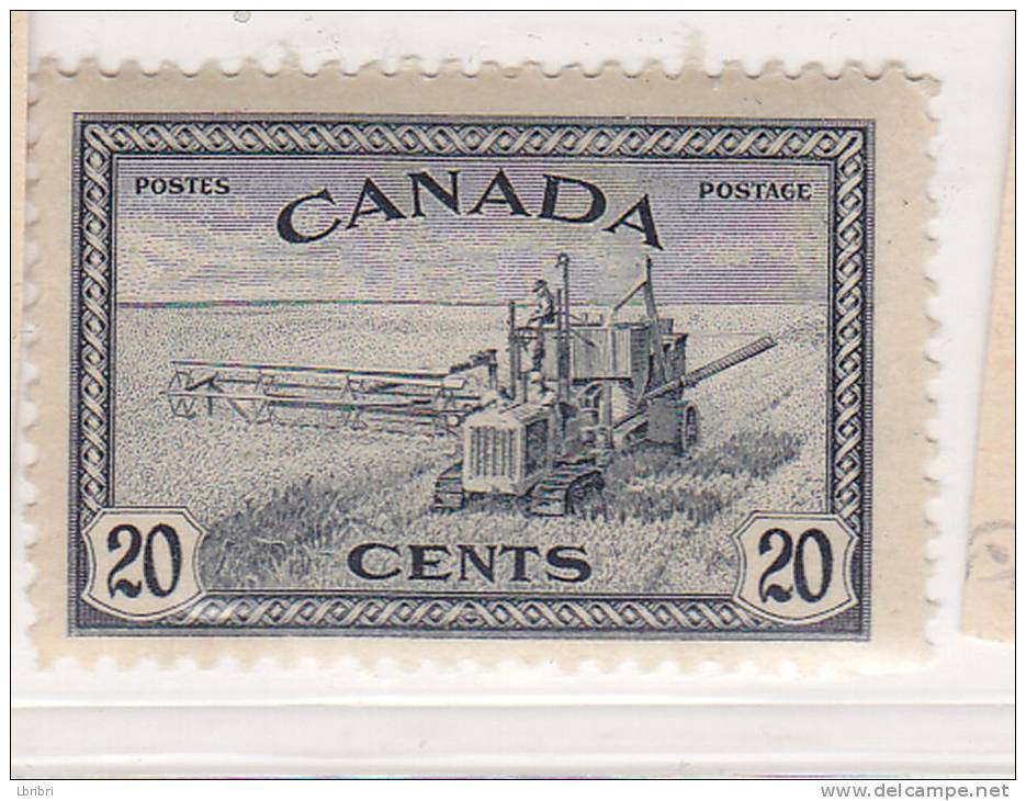 CANADA N° 222 GRIS FAUCHEUSE LIEUSE  NEUF AVEC CHARNIERE - Unused Stamps