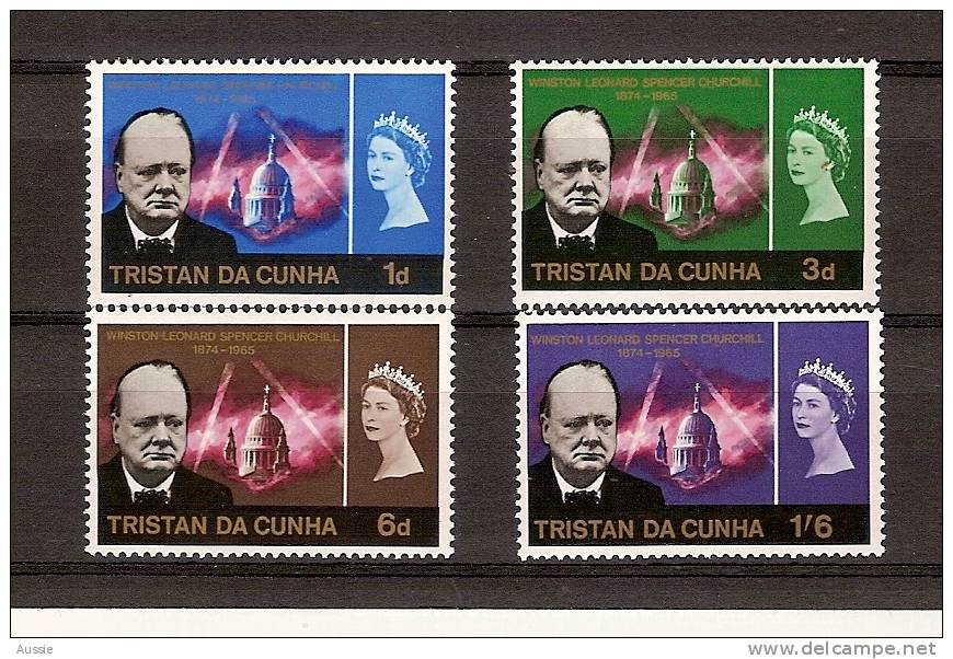 Tristan Da Cunha 1966 Yvertn° 89- 92 *** MNH Cote 135 FF Churchill - Tristan Da Cunha