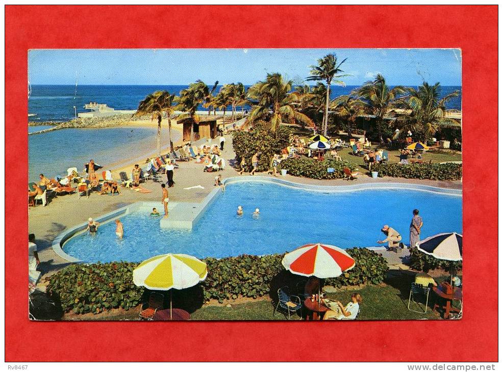 * PUERTO RICO-THE BEAUTIFUL "CARIBE-HILTON HOTEL" POOL-SAN JUAN-1958 - Puerto Rico