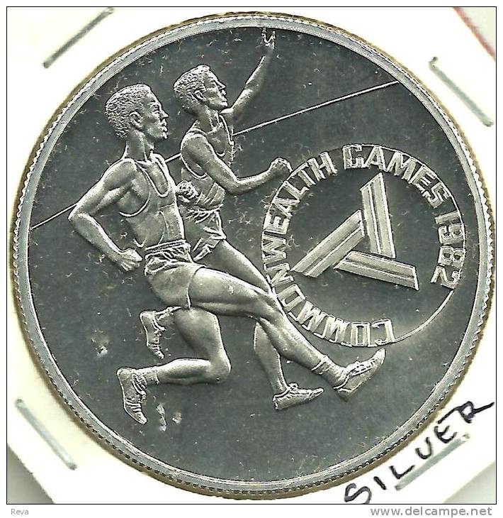 TONGA 10 PA'ANGA SPORT RUNNER COMMONWEALTH FRONT KING HEAD BACK 1982 PROOF AG SILVER KM? READ DESCRIPTION CAREFULLY!!! - Tonga