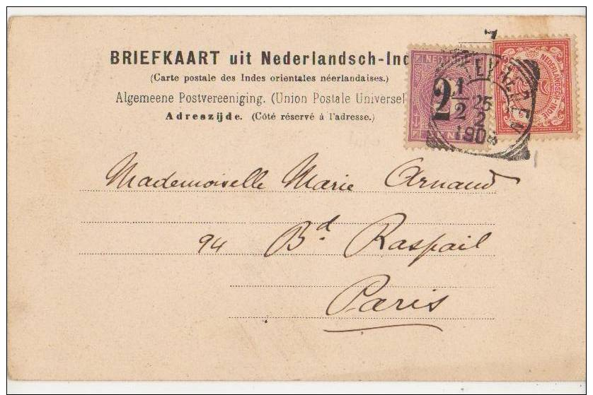 CPA INDONESIE INDONESIA BATAVIA Kali Passir Canal Timbre Stamp 1904 - Indonésie