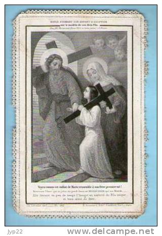 Image Pieuse Religieuse Holy Card Canivet Dentelle - Ed Letaillé PL. 482 - Extrait De P. De Monfort - Marie Formant ... - Images Religieuses