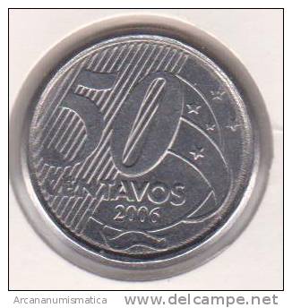 BRASIL 50 CENTAVOS 2.006 CU NI  KM#651   SC/UNC     DL-10.180 - Brésil