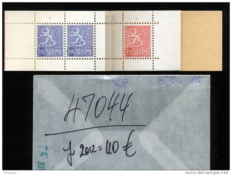 Finlande  Yv 534.B. Parfait  Cote 110 Euros - Carnets