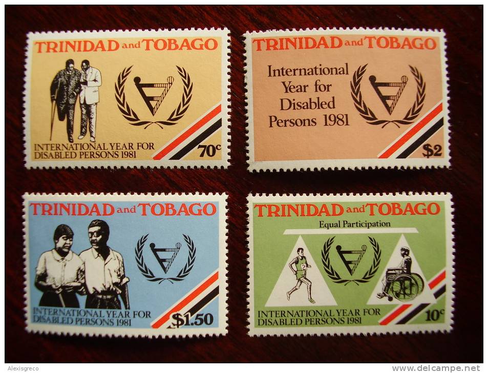 TRINIDAD & TOBAGO 1981 Int.YEAR For Disabled Persons Issue Of 4 Values To $ 2.00 MNH. - Trinidad & Tobago (1962-...)