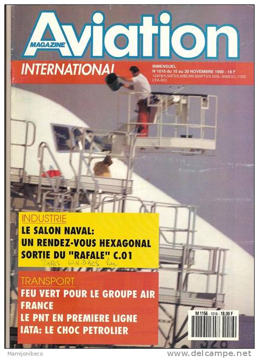 MAGAZINE AVIATION N° 1016 Du 15 Au 30/11/1990 - Aviation