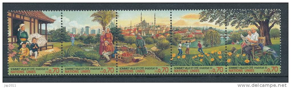 UN Geneva 1996 Michel # 292-296, Strip Of 5, MNH** - Unused Stamps