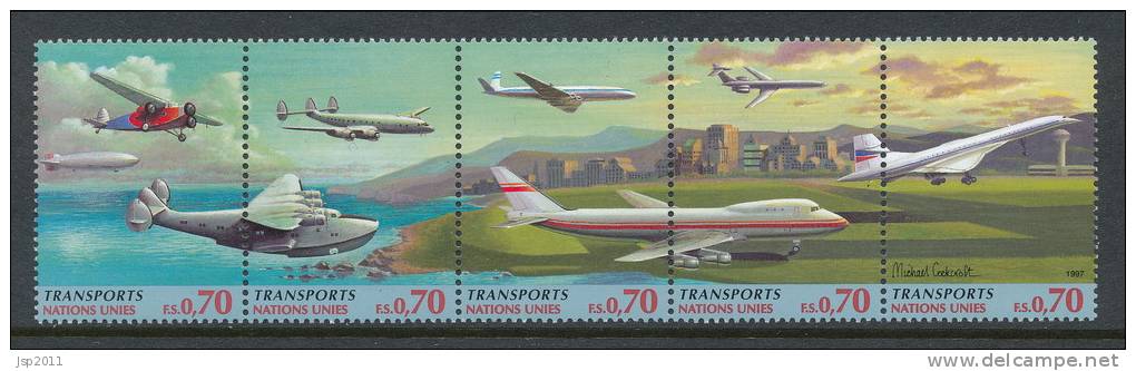 UN Geneva 1997 Michel # 314-318, Strip Of 5, MNH** - Unused Stamps