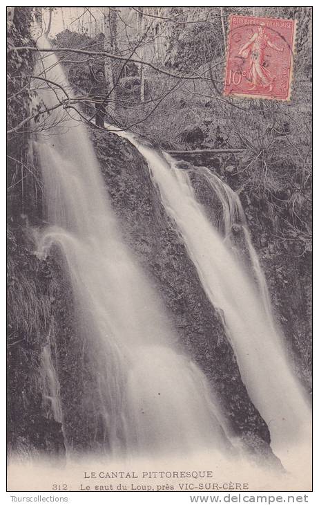 CPA 15 @ CASCADE Du Saut Du Loup Près De Vic Sur Cère En 1906 @ Le Cantal Pittoresque - Autres & Non Classés