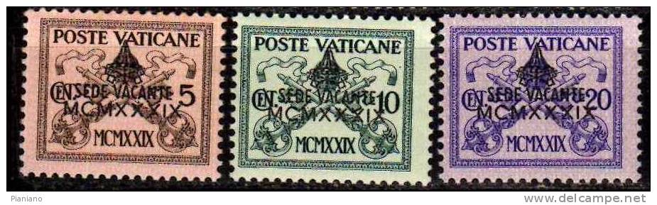 PIA - VATICANO  - 1939  :  Sede Vacante   -  (SAS  61-67 = S 14) - Nuevos