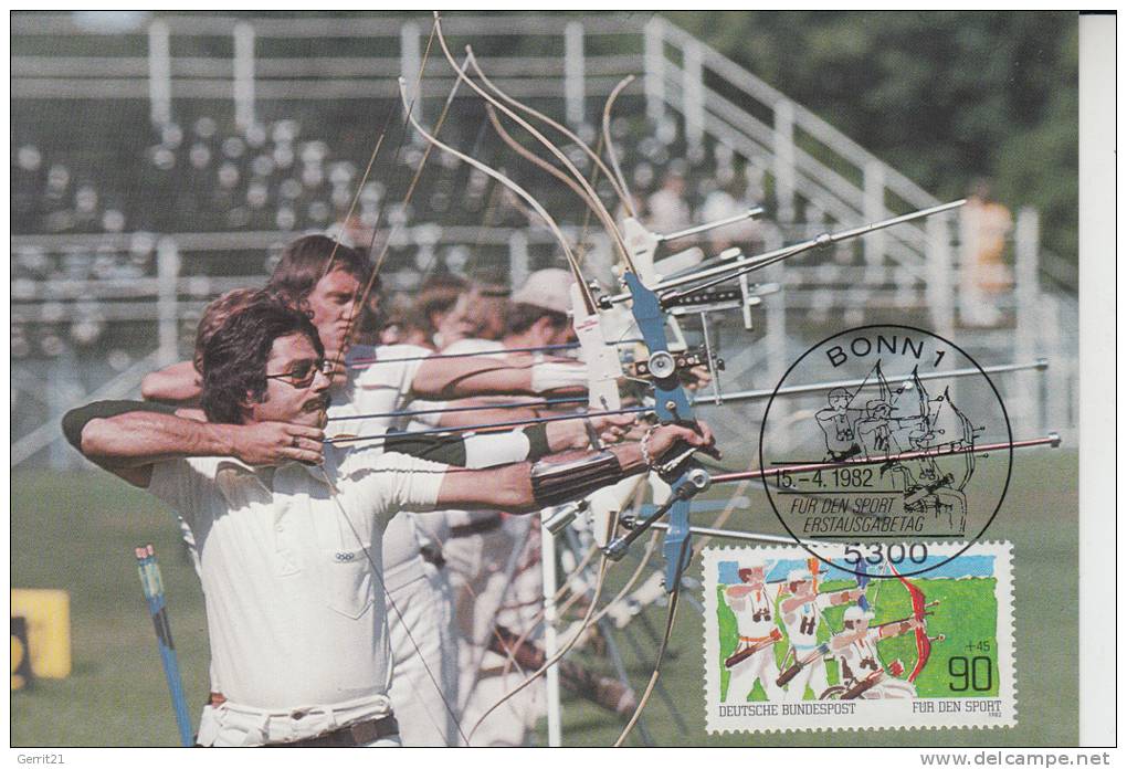 SPORT - BOGENSCHIESSEN - Maximumkarte 1982 - Tir à L'Arc