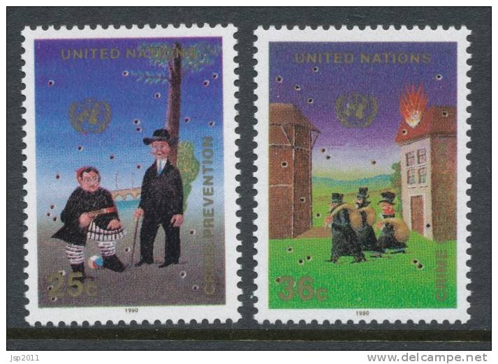 UN New York 1990 Michel 604-605, MNH** - Unused Stamps