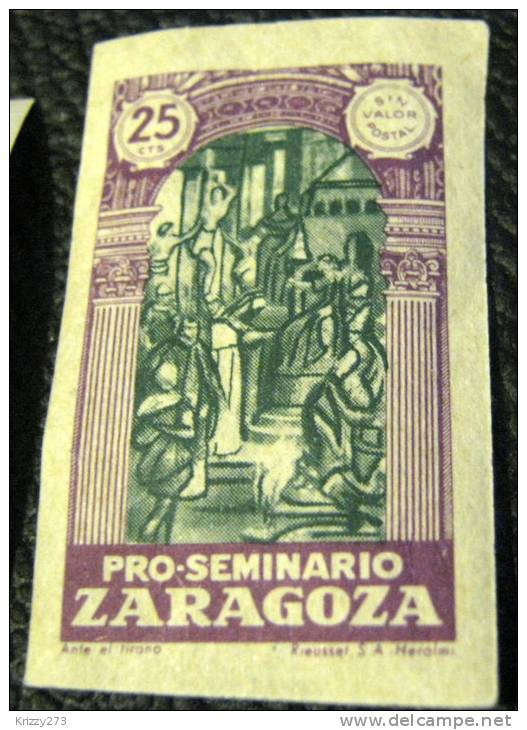 Spain 1945 Pro-Seminario Zaragoza 25c - Mint - Emisiones Nacionalistas