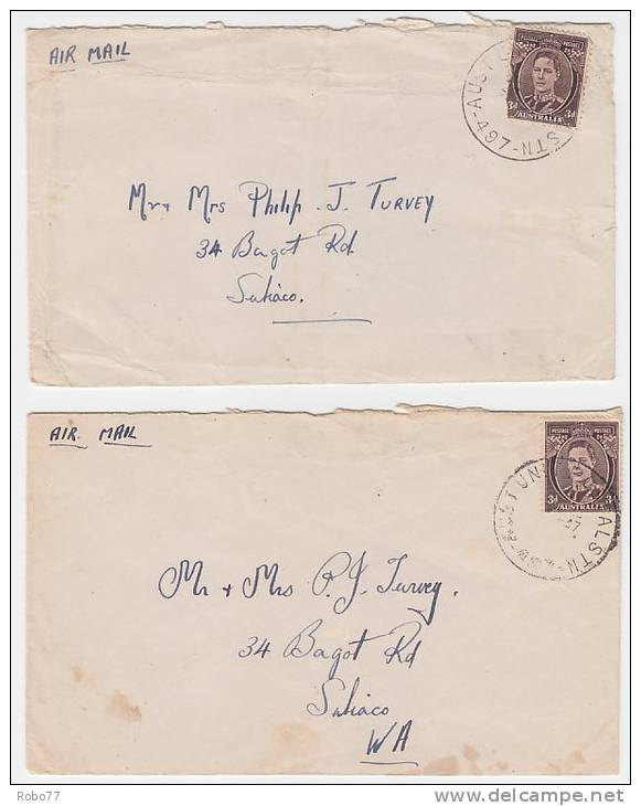 Australia Two Airmail Covers.  (H12c010) - Brieven En Documenten