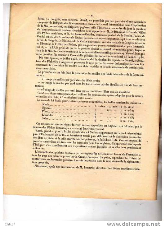 RAPPORT DES MESURES URGENTES POUR SAUVER L INDUSTRIE DE LA PECHE SUITE APPAUVRISSEMENT DES FONDS METIER PECHEUR / DE1935 - Barche