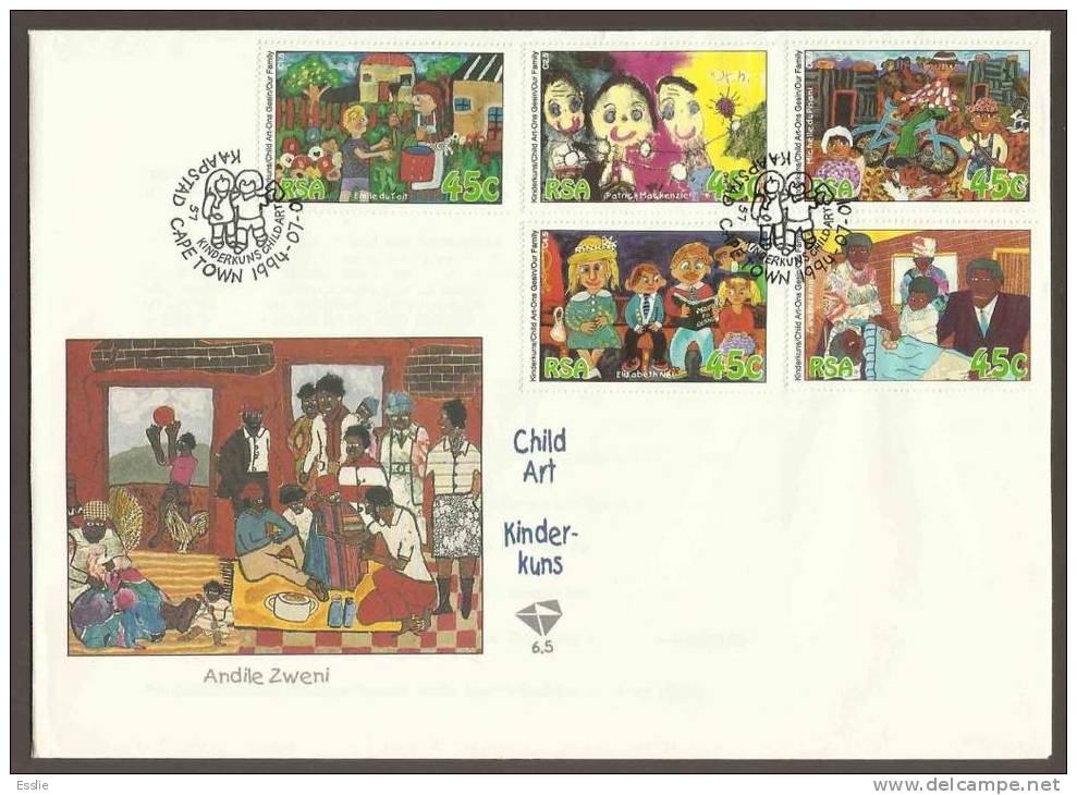 South Africa FDC -1994 - Children Art - Briefe U. Dokumente