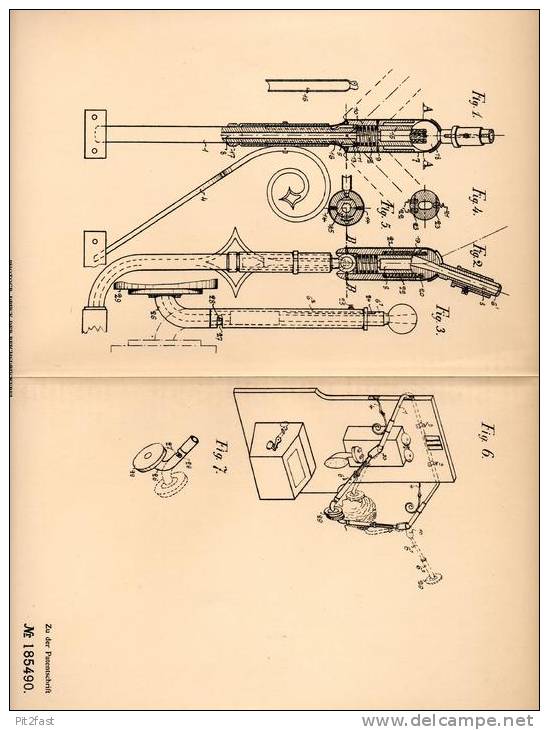 Original Patentschrift - W. Balassa In Wien , 1906 , Halteapparat Für Telephon - Hörmuscheln !!! - Telefontechnik