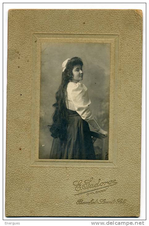 Orléans, Photographe, Sadorge,Bauchet,Lucet, Portrait De Jeune Fille, éditeur De Cartes Postales - Personnes Anonymes