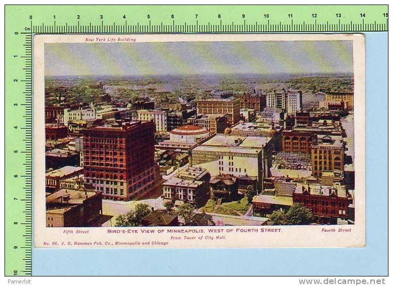 Minneapolis Minnesota ( Bird's Eye View) 2 Scan Divided Unused Post Card Postcard Carte Postale - Minneapolis