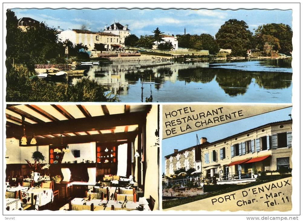 PORT D'ENVAUX   - HOTEL RESTAURANT De La CHARENTE.  CPM - Autres & Non Classés