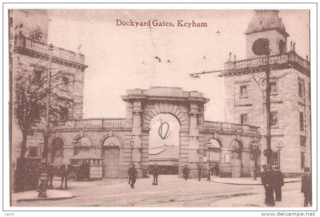 England -  Plymouth - Keyham - Dockyard Gates - Not Used - 1910s - Plymouth
