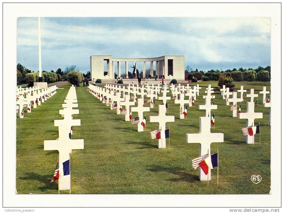 Cp, Militaria, Saint-Laurent-sur-Mer (14) - Omaha-Beach, Cimetière Américain - Cementerios De Los Caídos De Guerra