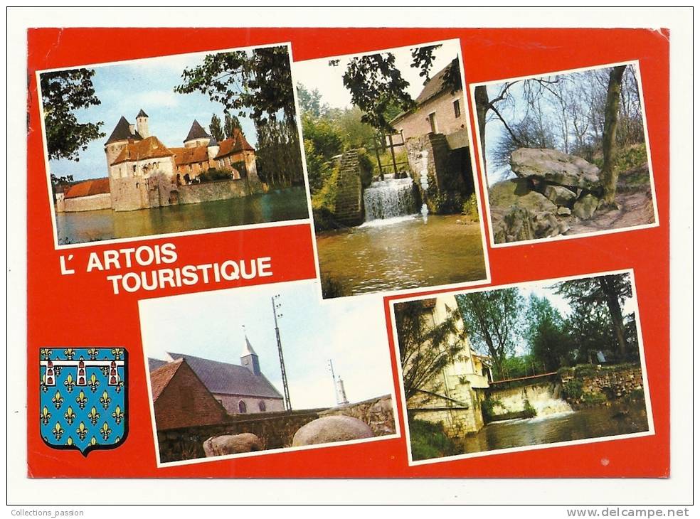 Cp,Nord-Pas De Calais, L´Artois Touristique, Multi-Vues, Voyagée 1989 - Nord-Pas-de-Calais