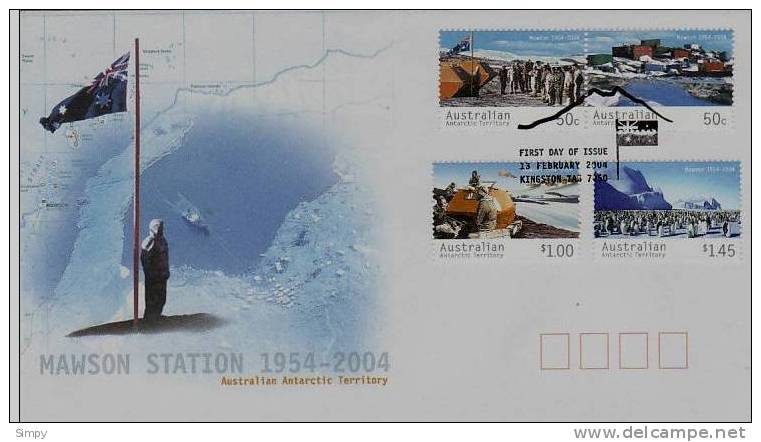 AUSTRALIA 2004  -  FDC Australian Antarctic Territory Mawson Station 1954-2004 - FDC