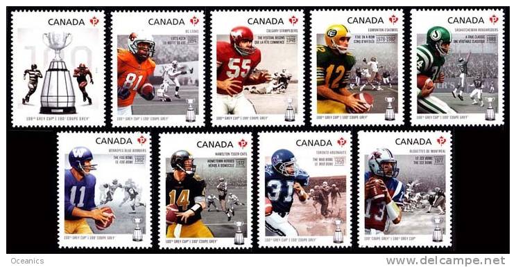 Canada (Scott No.2568i-76i - Coupe / Grey / Cup) (**) (P) Serie De 9 / Set Of 9 - NOTE - DC - Neufs