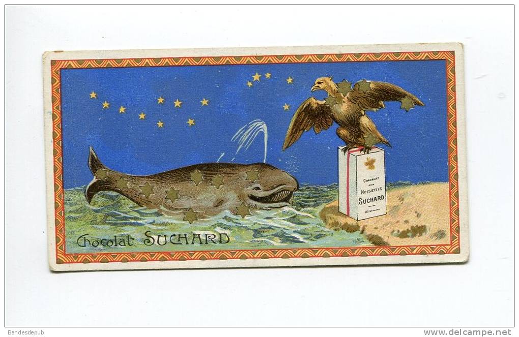 SUCHARD  CHROMO DOREE  CONTELLATION SIGNE ZODIAQUE  BALEINE AIGLE - Suchard